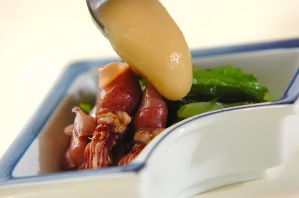 ホタルイカとワケギの酢みそがけの作り方1