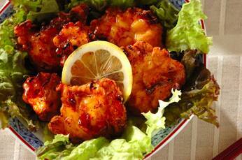 揚げ鶏のさわやかレモンあんかけ