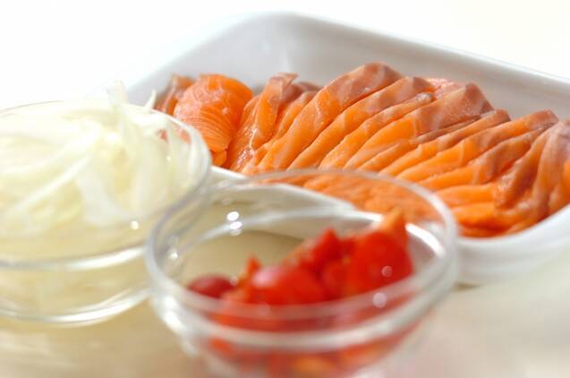 お刺身マリネの作り方の手順1