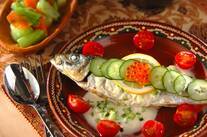 ヨーグルトソースがけ焼きアジ