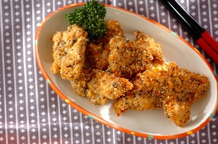 鶏ささ身のゴマ揚げ