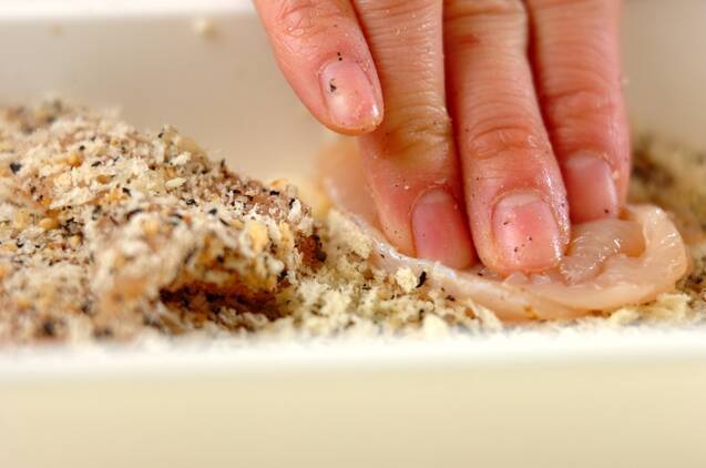 鶏ささ身のゴマ揚げの作り方の手順2