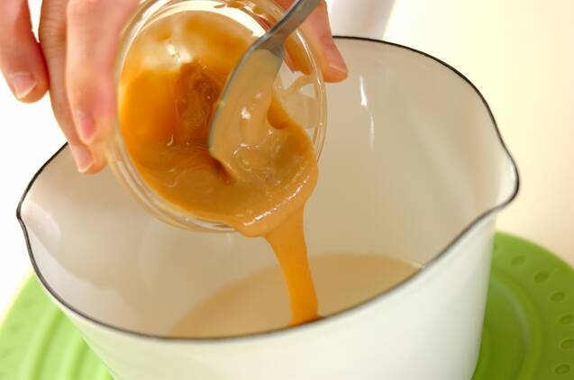 ゴマみそダレの豚しゃぶしゃぶの作り方の手順2