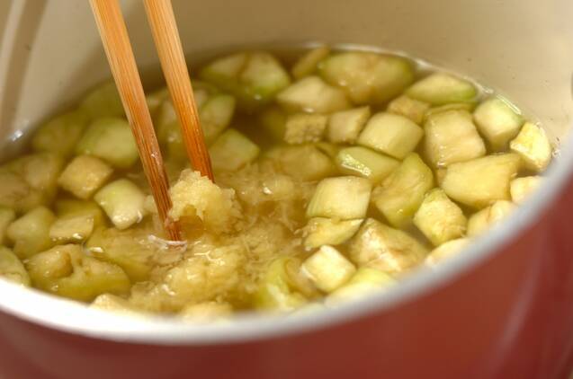 ナスのゼリー寄せの作り方の手順2