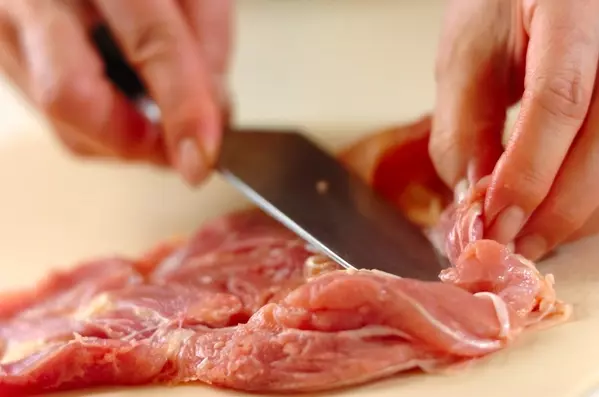 鶏もも肉のきな粉照り焼きの作り方1