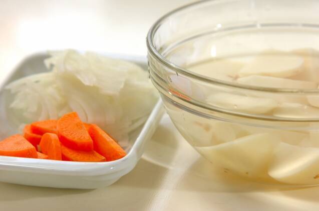 煮卵のせポテトサラダの作り方の手順3