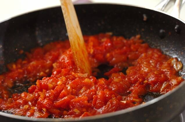 豚肉とキャベツのトマトスパゲティーの作り方の手順2