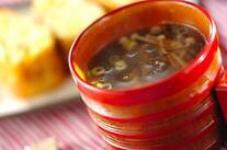 アオサ入りジュンサイのお吸い物