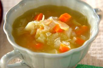 シンプル野菜のトロミスープ