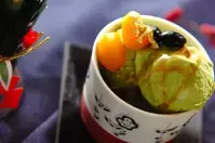 抹茶と黒豆のパフェ