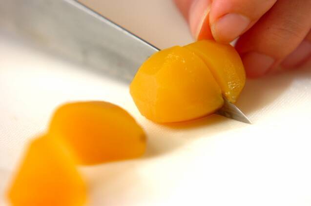 抹茶と黒豆のパフェの作り方の手順1