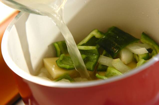 ピーマンのポタージュの作り方の手順3