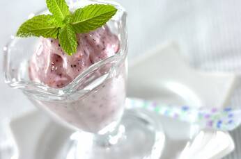 バナナとブルーベリーのアイス