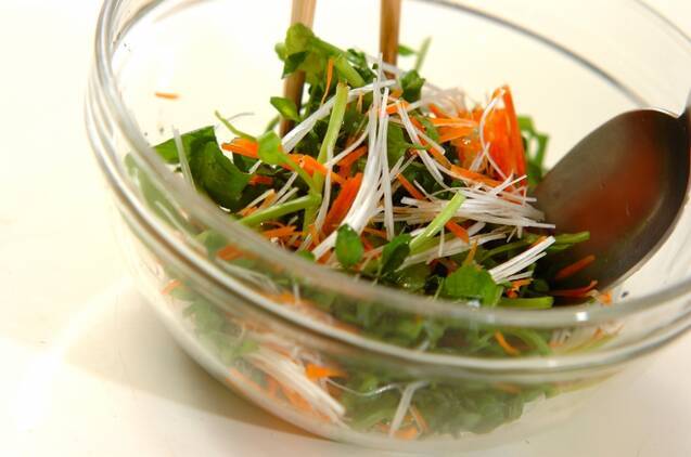 クレソンのサッパリ塩レモンサラダの作り方の手順3