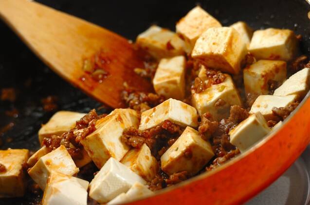 赤みそ仕立ての麻婆豆腐の作り方の手順4