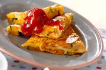 カボチャとベーコンの卵焼き