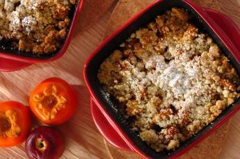 柿とリンゴのクランブル