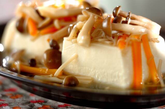 豆腐のキノコあんかけ