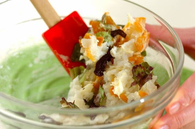 長芋とつぼ漬のポテトサラダ風の作り方の手順3