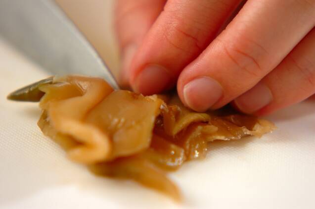 ザーサイと白ネギの前菜の作り方の手順2