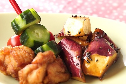 鶏の唐揚げ＋大学芋