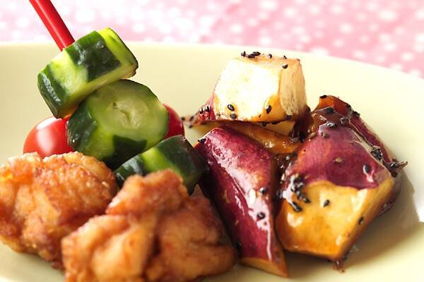 鶏の唐揚げ＋大学芋