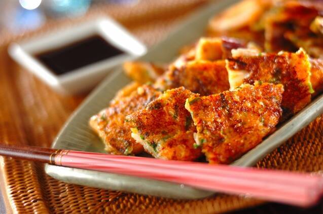 キムチ入りペタンコ焼き