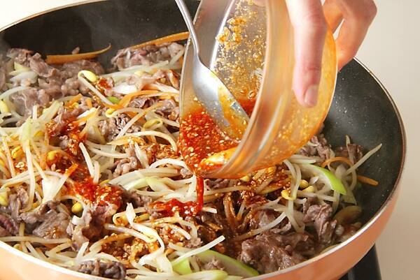 ビビンバ風混ぜご飯の作り方の手順9