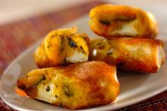 カボチャとチーズの春巻き