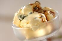 甘納豆とバルサミコ酢のバニラアイス