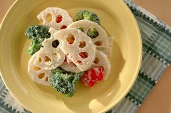 レンコンのユズコショウクリーム和え