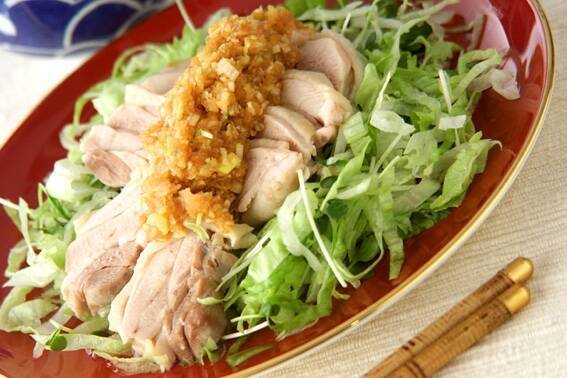 ゆで鶏・ネギソース