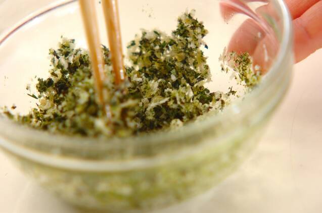 マッシュルームのパン粉焼きの作り方の手順1