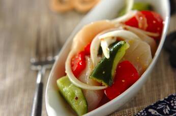 ホタテとパプリカのカラフルマリネ