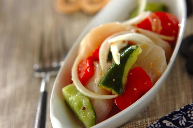 ホタテとパプリカのカラフルマリネ