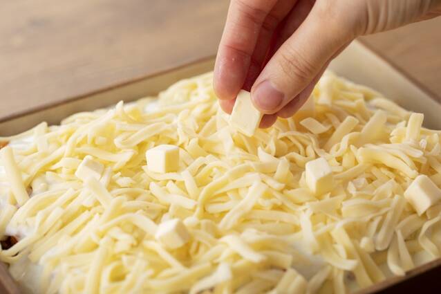 チーズたっぷりミートソースラザニアの作り方の手順9
