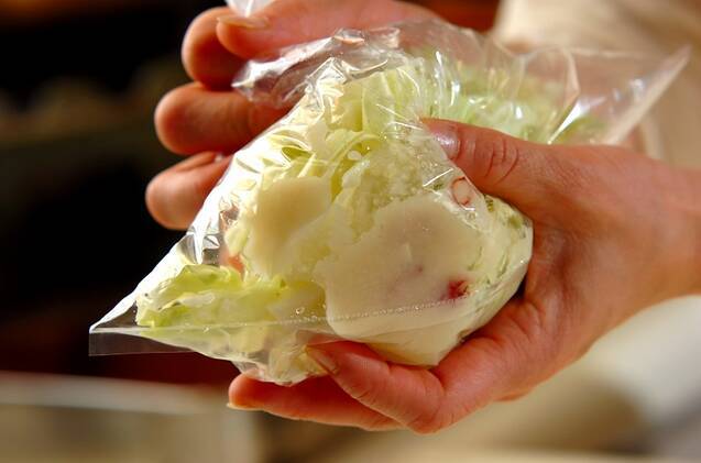 キャベツの即席漬けの作り方の手順1