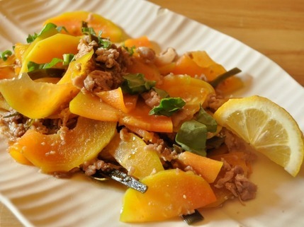 青パパイヤと豚肉の沖縄風炒め物（パパイヤシリシリ）by保田美幸さん