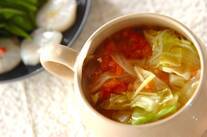 キャベツとトマトのスープ