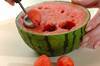 スイカのデザートスープ　アイス添えの作り方の手順1