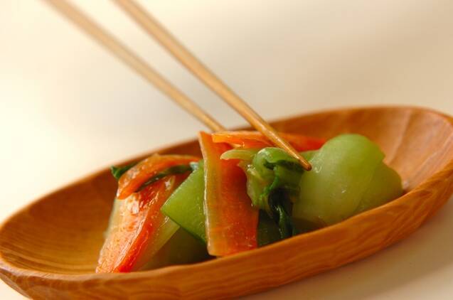 チンゲンサイのガーリック炒めの作り方の手順7