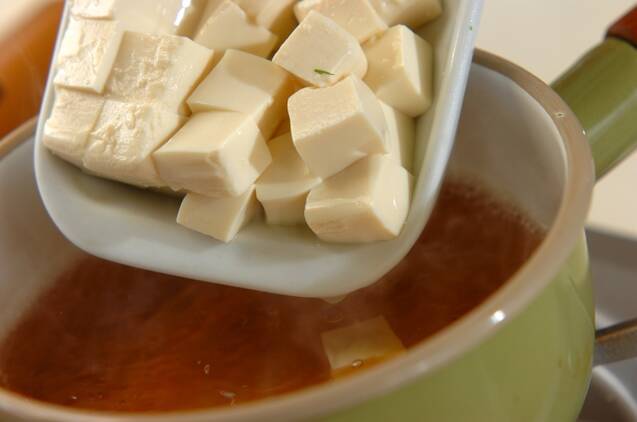 豆腐のお吸い物の作り方の手順3