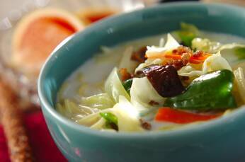 白だしで簡単！ミルクタンメン