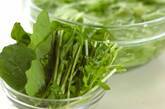 ルッコラのサラダの下準備1