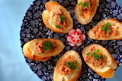 ツナ明太のブルスケッタ