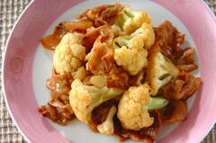 豚肉とカリフラワーのオイスター炒め