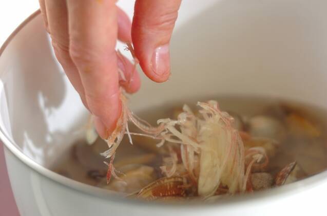 アサリ汁の作り方の手順3