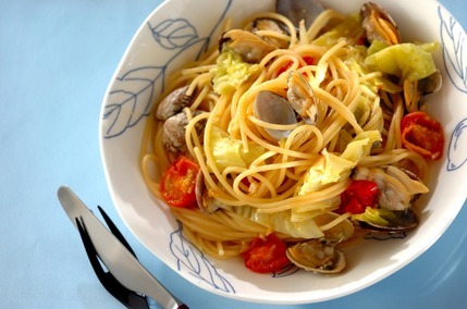 アサリとキャベツの和風パスタ