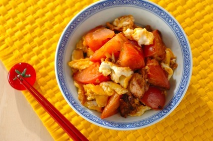 トマトとツナのオイスター炒め