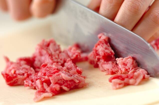 ブロッコリーの肉みそあんかけの作り方の手順1